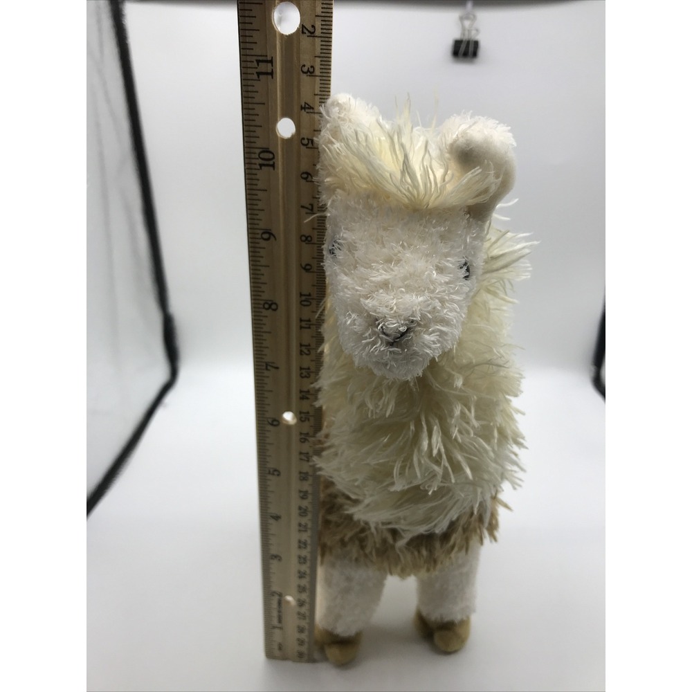 Douglas Cuddle Toys Llama Plush Stuffed Animal Tan Cream Shaggy 1742 11 inch - Picture 6 of 6